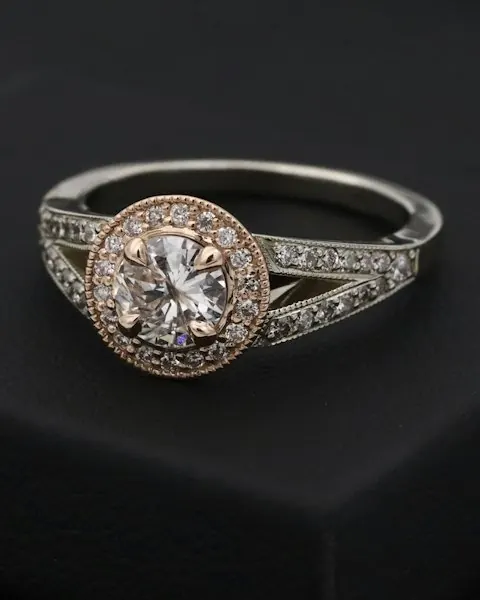 Halo Solitaire Ring